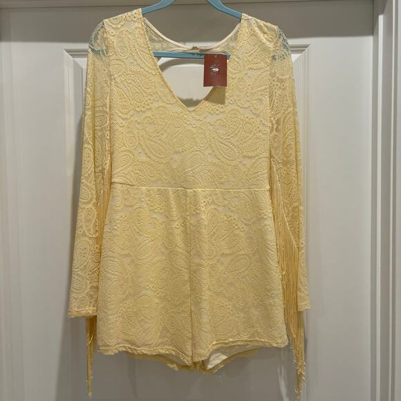 Texas Dressing Wild & Free Romper Size Large NWT Cowgirl Rodeo Festival - Picture 2 of 11